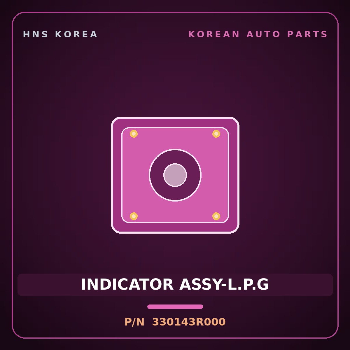 Genuine Mobis INDICATOR ASSY-L.P.G 330143R000 for K7 2008 HNS Parts Korea