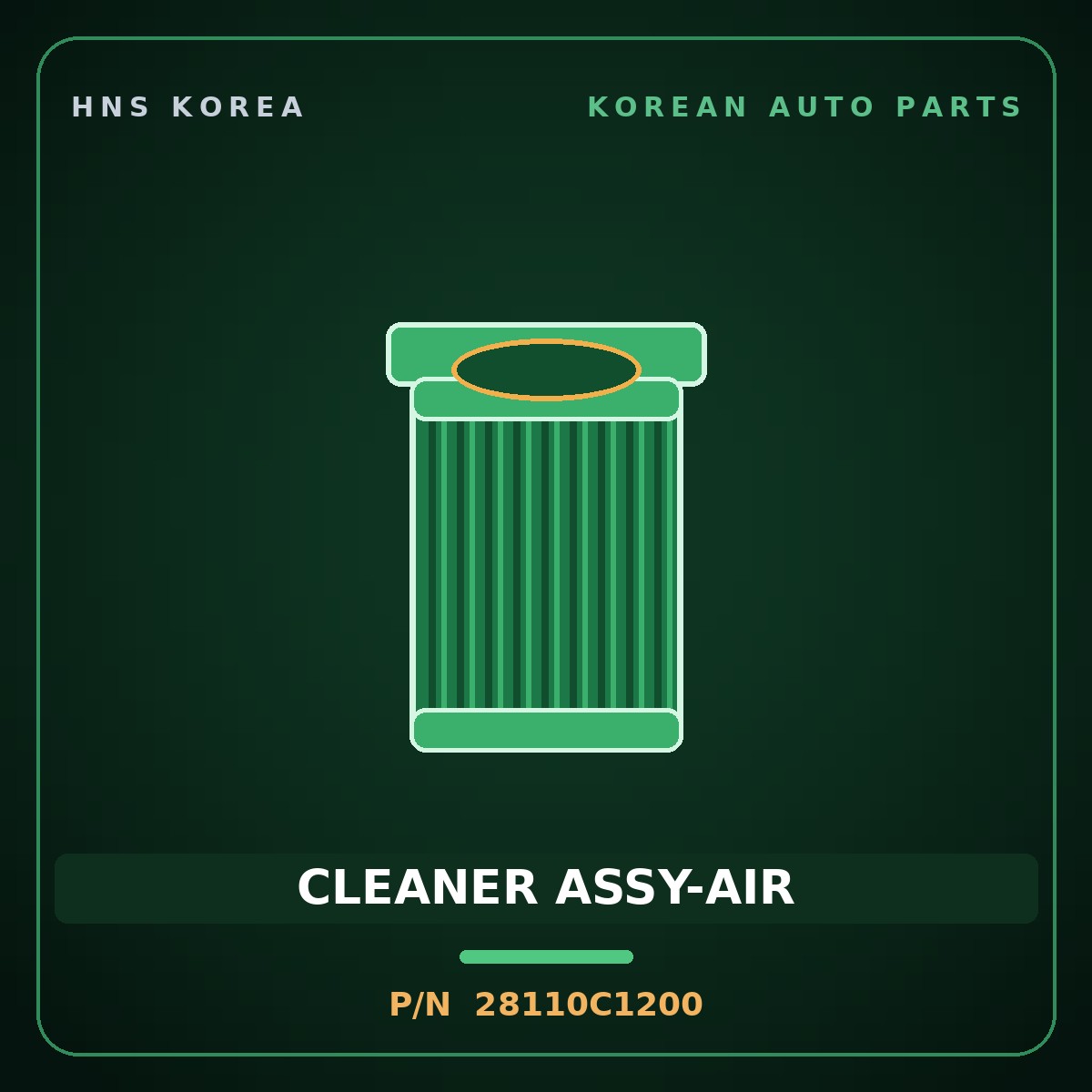 Genuine Mobis CLEANER ASSY-AIR 28110C1200 for K5 2014 HNS Parts Korea