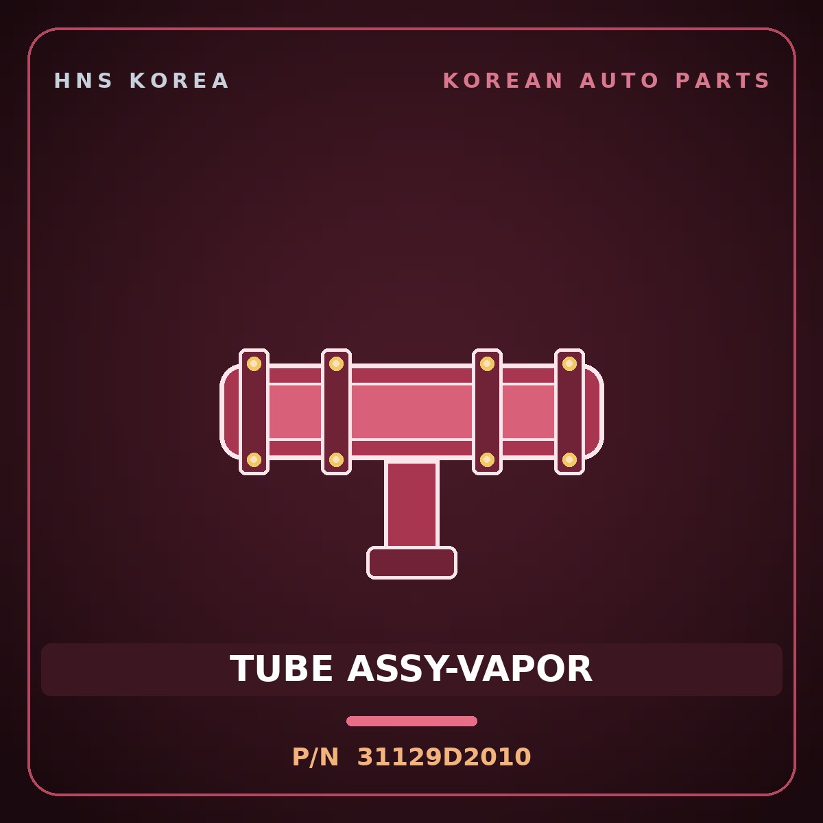 Genuine Mobis TUBE ASSY-VAPOR 31129D2010 for G90 2019 HNS Parts Korea