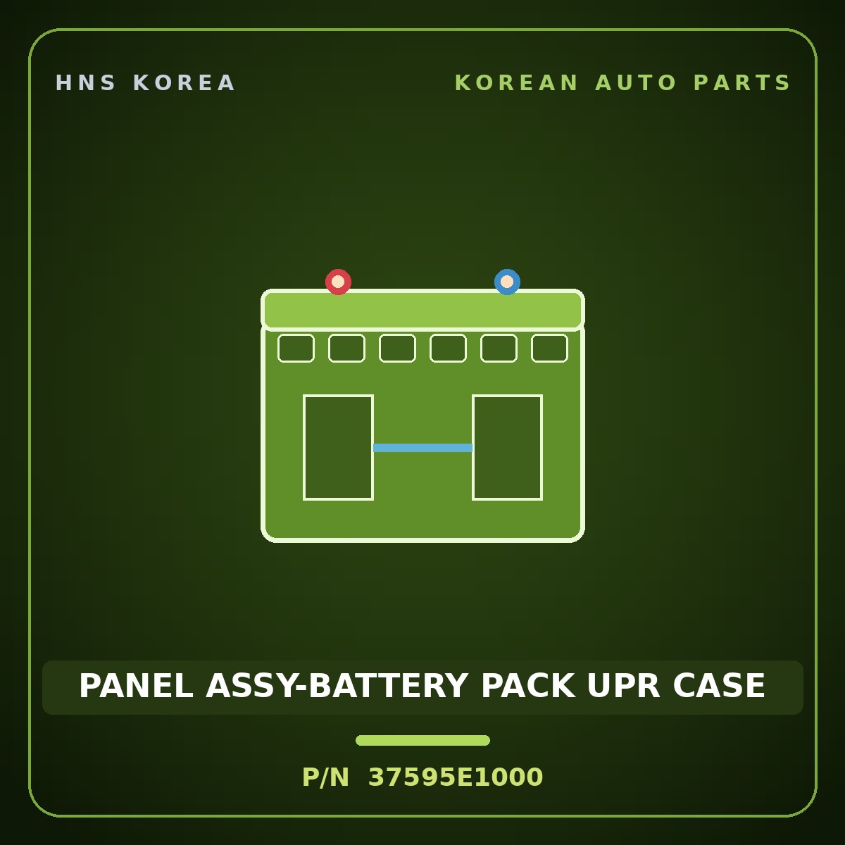 Genuine Mobis PANEL ASSY-BATTERY PACK UPR CASE 37595E1000 for BlueOn 2011 HNS Parts Korea