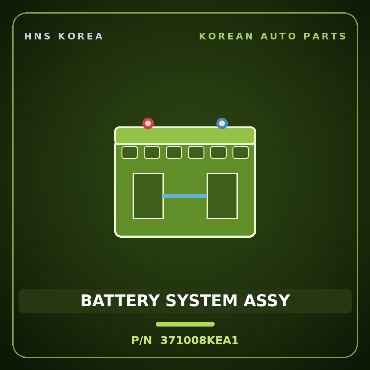Genuine Mobis BATTERY SYSTEM ASSY 371008KEA1 for Elec City 2008 HNS Parts Korea