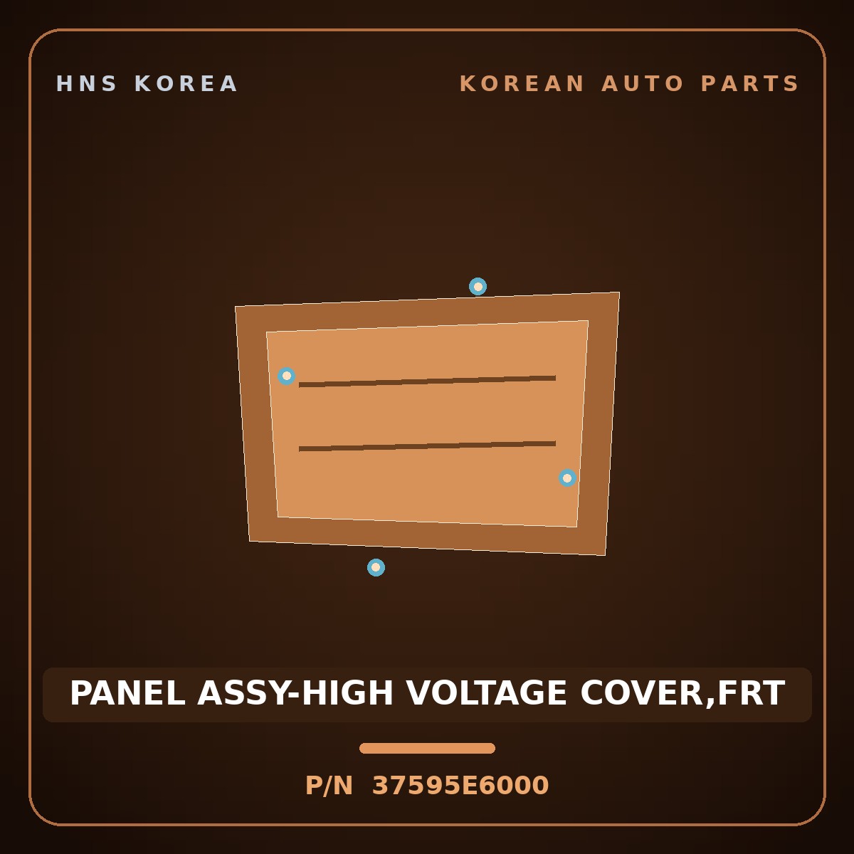 Genuine Mobis PANEL ASSY-HIGH VOLTAGE COVER,FRT 37595E6000 for Grandeur 2016 HNS Parts Korea