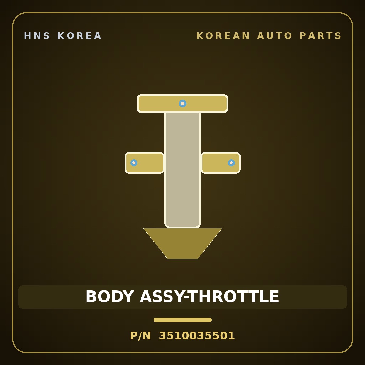 Genuine Mobis BODY ASSY-THROTTLE 3510035501 for Dynasty 1992 HNS Parts Korea