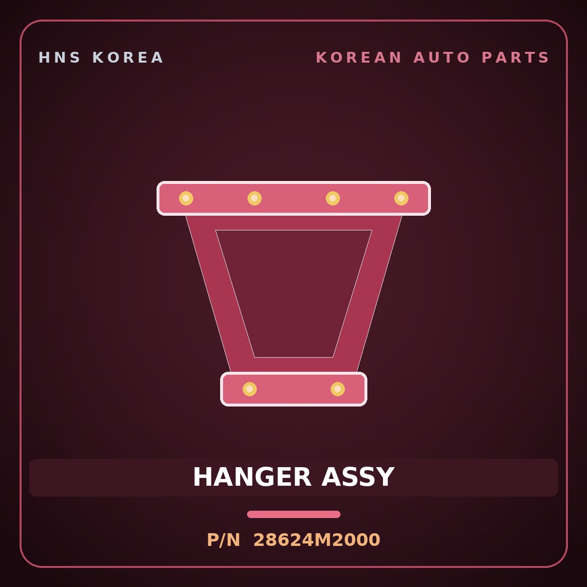 Genuine Mobis HANGER ASSY 28624M2000 for Santamo 1995 HNS Parts Korea