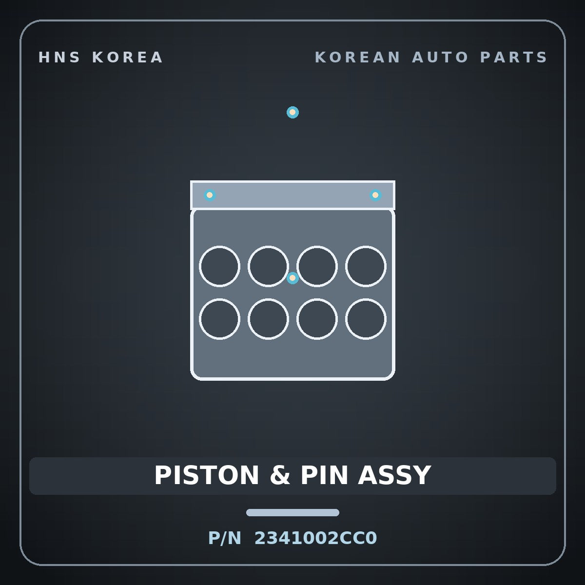 Genuine Mobis PISTON & PIN ASSY 2341002CC0 for Morning 2008 HNS Parts Korea