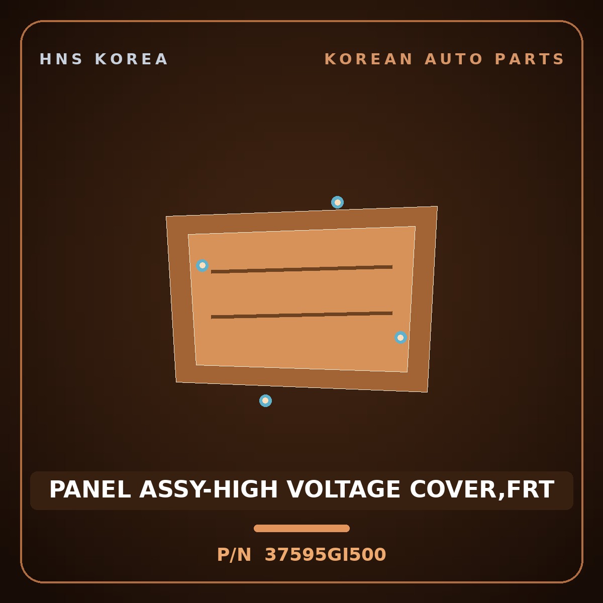 Genuine Mobis PANEL ASSY-HIGH VOLTAGE COVER,FRT 37595GI500 for Casper 2021 HNS Parts Korea