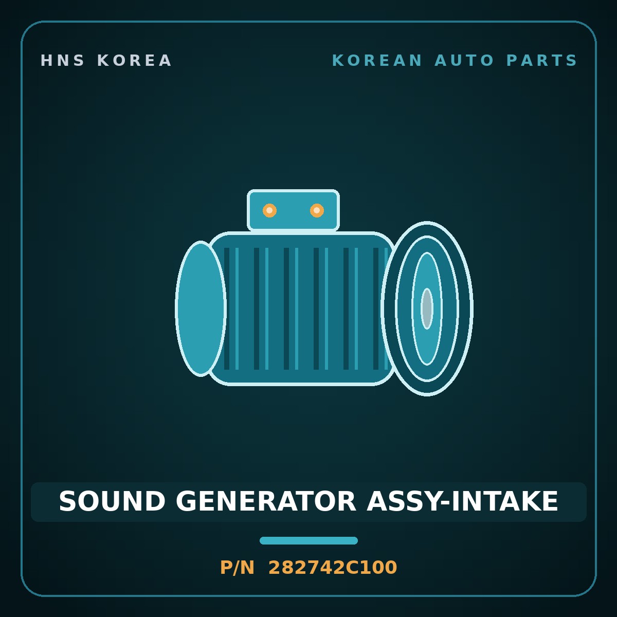 Genuine Mobis SOUND GENERATOR ASSY-INTAKE 282742C100 for Genesis Coupe 2012 HNS Parts Korea