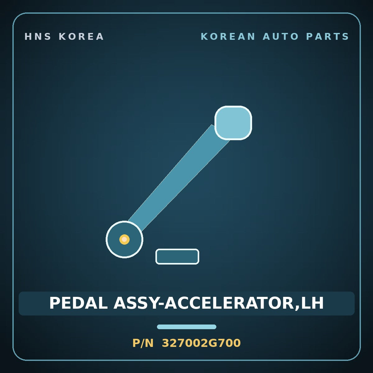 Genuine Mobis PEDAL ASSY-ACCELERATOR,LH 327002G700 for Lotze 2005 HNS Parts Korea