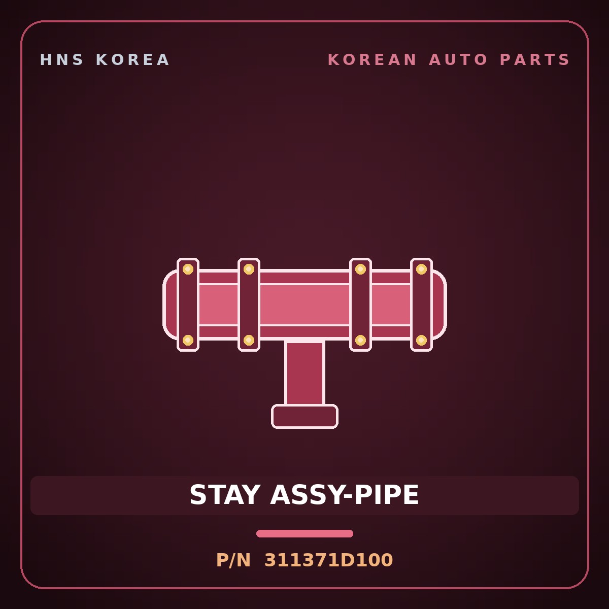 Genuine Mobis STAY ASSY-PIPE 311371D100 for Carens 2006 HNS Parts Korea