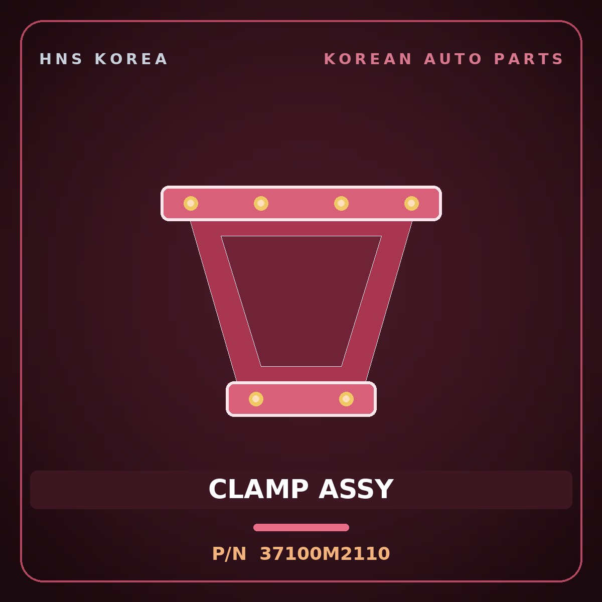 Genuine Mobis CLAMP ASSY 37100M2110 for Santamo 1995 HNS Parts Korea