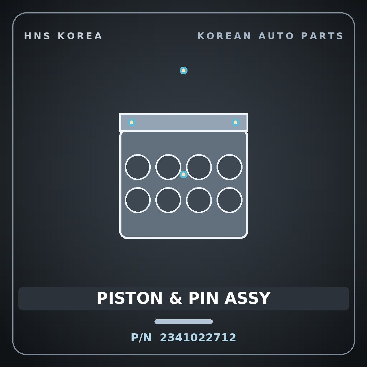 Genuine Mobis PISTON & PIN ASSY 2341022712 for Click 2000 HNS Parts Korea