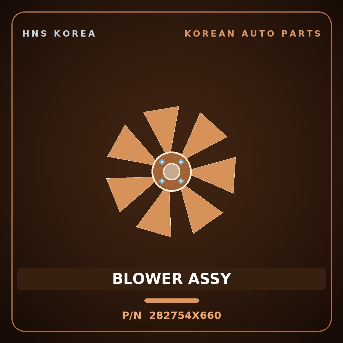 Genuine Mobis BLOWER ASSY 282754X660 for Bongo 2004 HNS Parts Korea