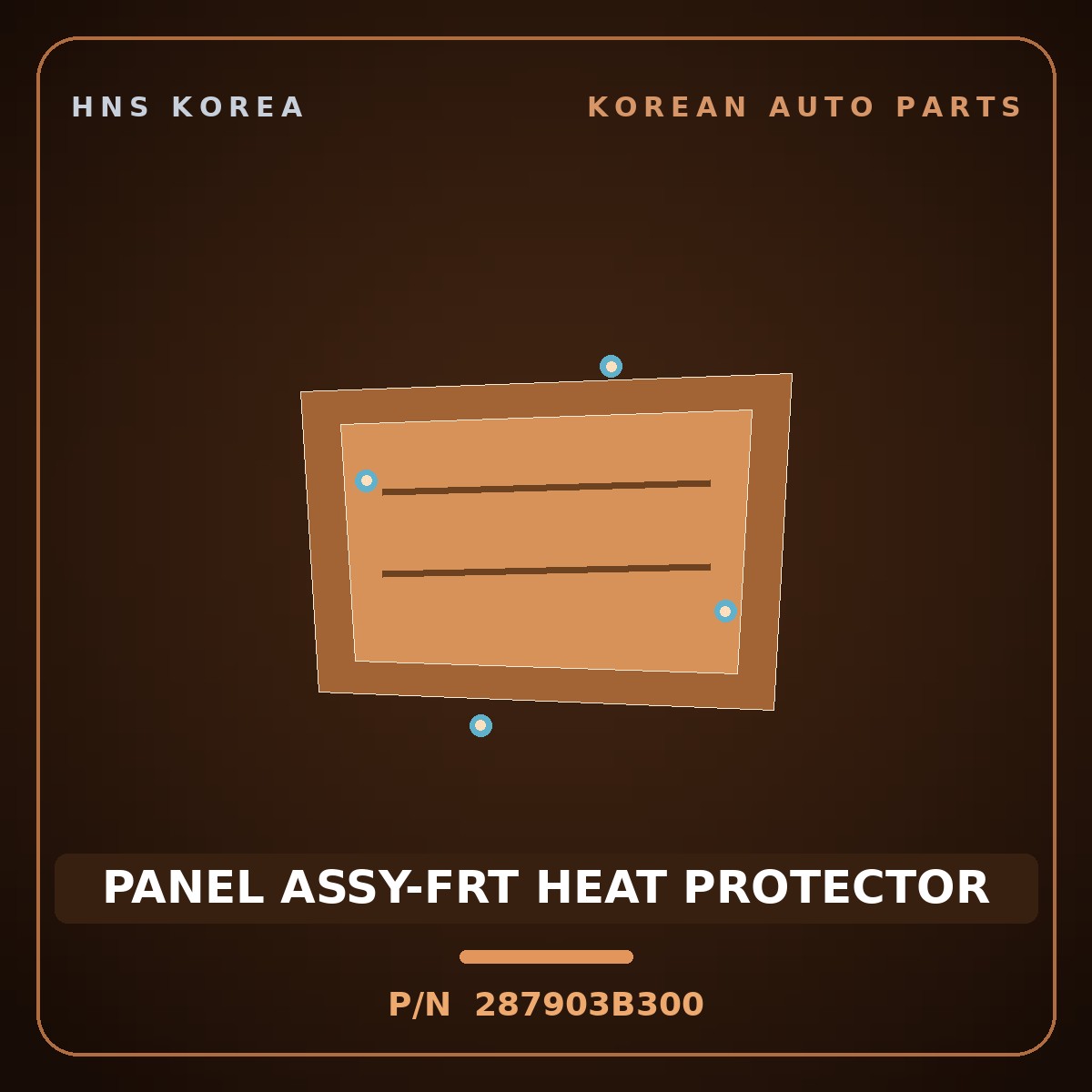 Genuine Mobis PANEL ASSY-FRT HEAT PROTECTOR 287903B300 for Equus 2001 HNS Parts Korea