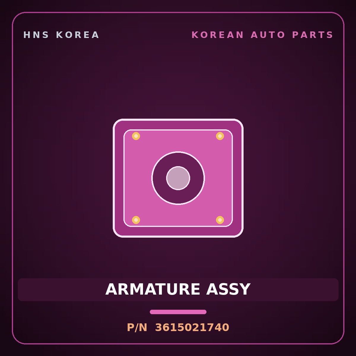 Genuine Mobis ARMATURE ASSY 3615021740 for Elantra 1995 HNS Parts Korea