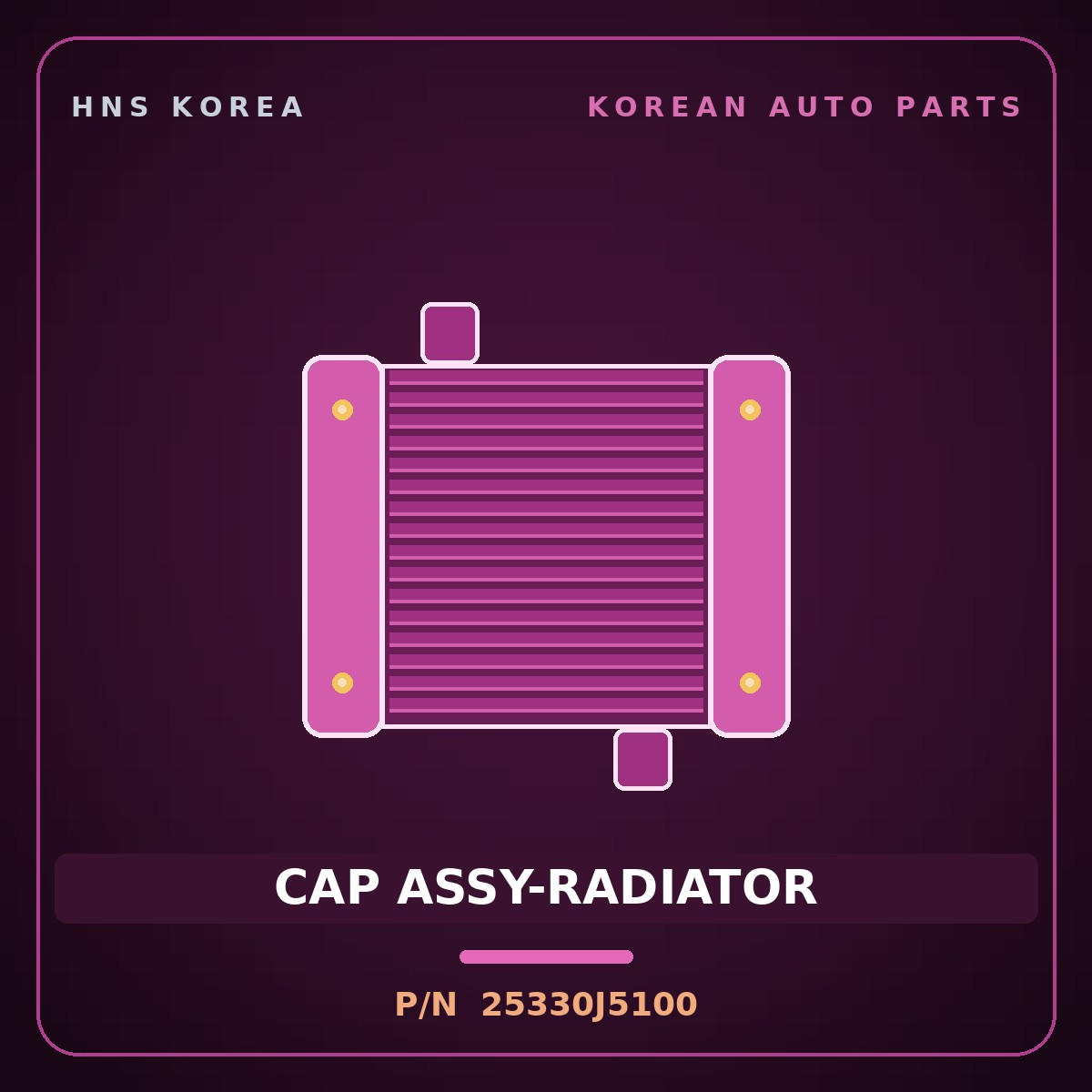 Genuine Mobis CAP ASSY-RADIATOR 25330J5100 for Bongo 2019 HNS Parts Korea