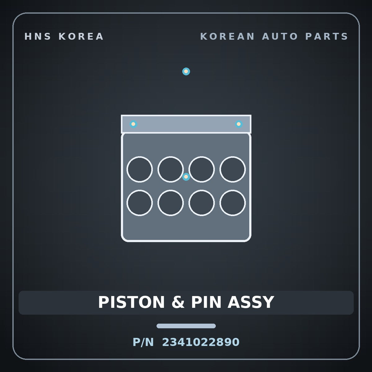 Genuine Mobis PISTON & PIN ASSY 2341022890 for Click 2000 HNS Parts Korea