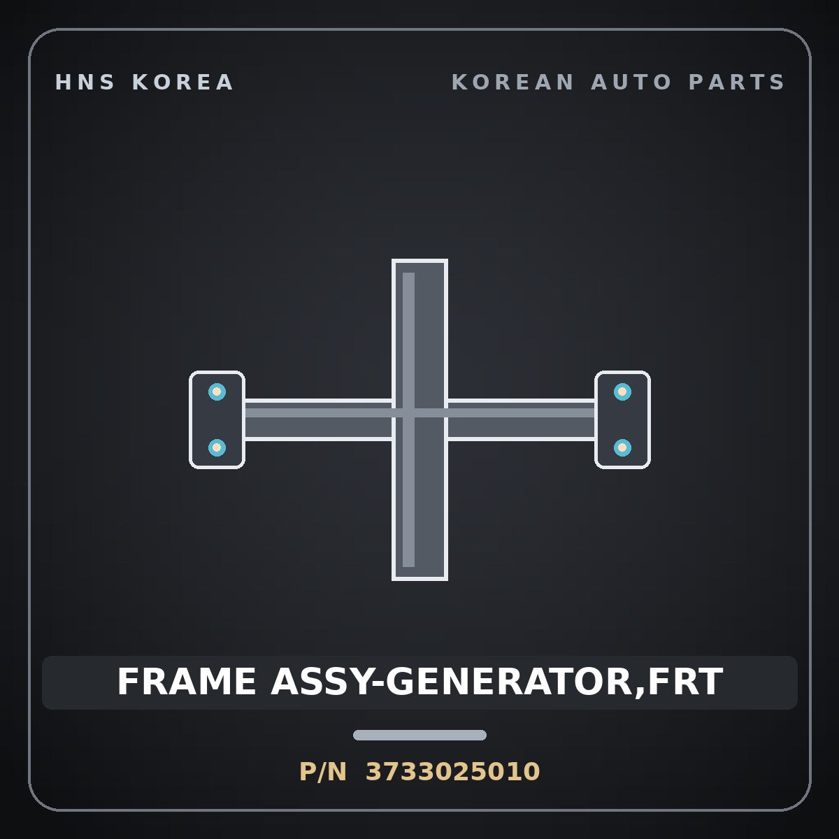 Genuine Mobis FRAME ASSY-GENERATOR,FRT 3733025010 for Carens 2005 HNS Parts Korea