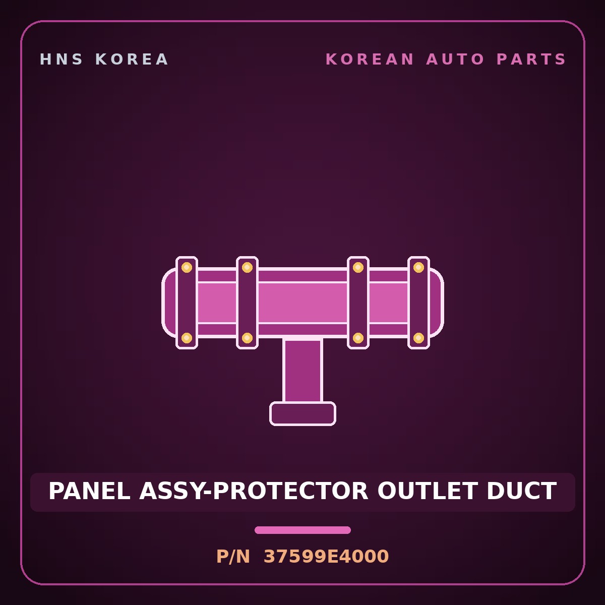 Genuine Mobis PANEL ASSY-PROTECTOR OUTLET DUCT 37599E4000 for Soul 2014 HNS Parts Korea