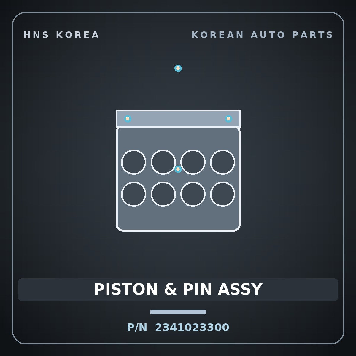 Genuine Mobis PISTON & PIN ASSY 2341023300 for Cerato 2004 HNS Parts Korea