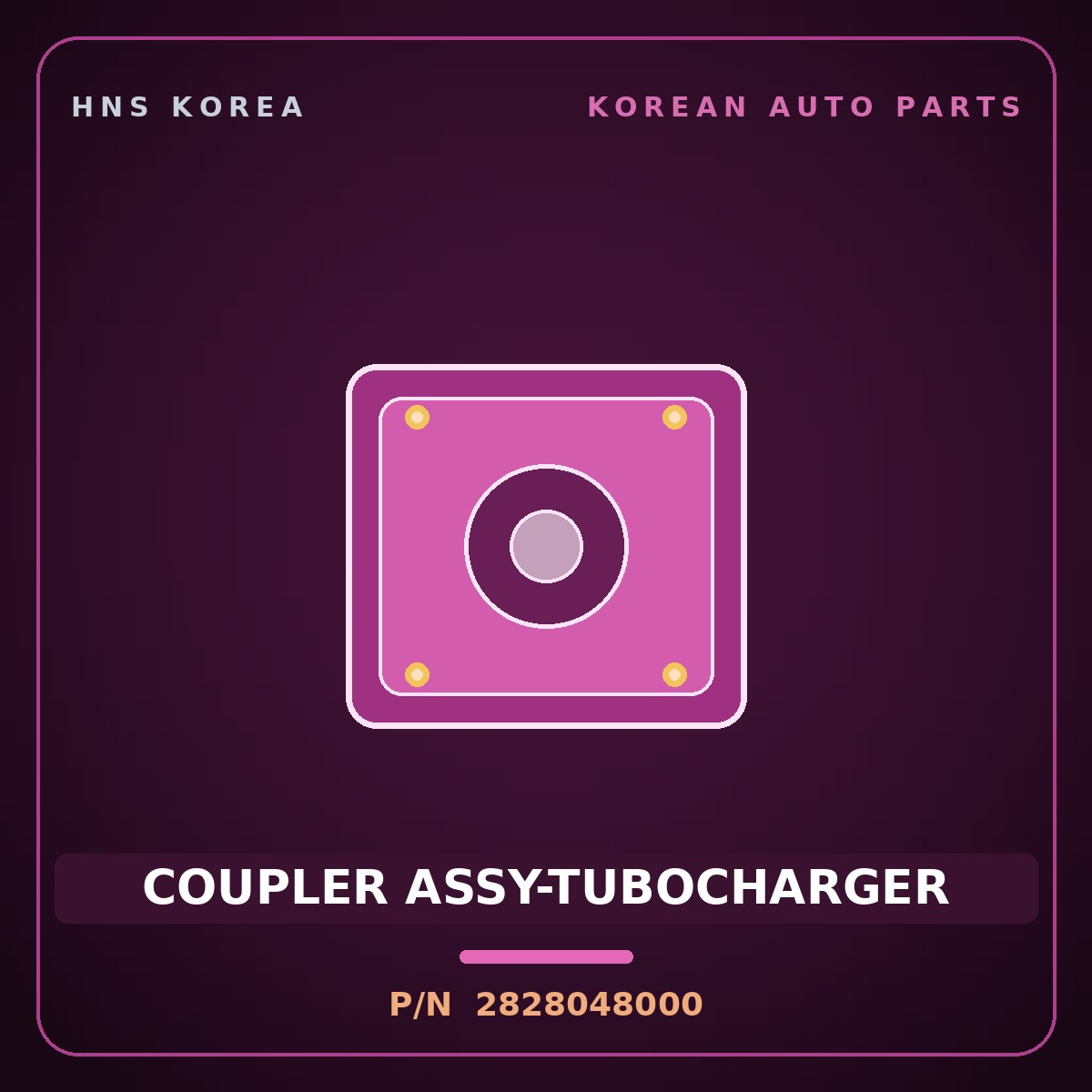 Genuine Mobis COUPLER ASSY-TUBOCHARGER 2828048000 for County 2008 HNS Parts Korea