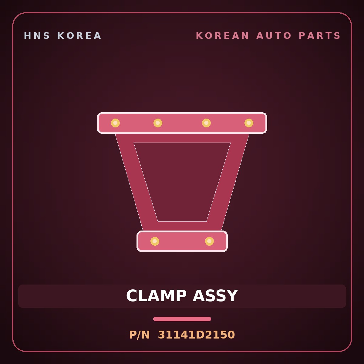 Genuine Mobis CLAMP ASSY 31141D2150 for G70 2012 HNS Parts Korea