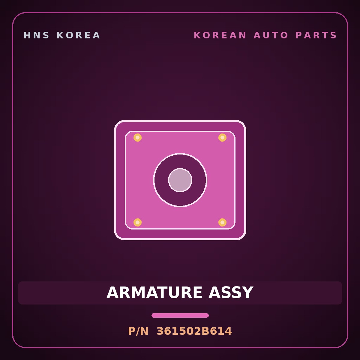 Genuine Mobis ARMATURE ASSY 361502B614 for Accent 2015 HNS Parts Korea