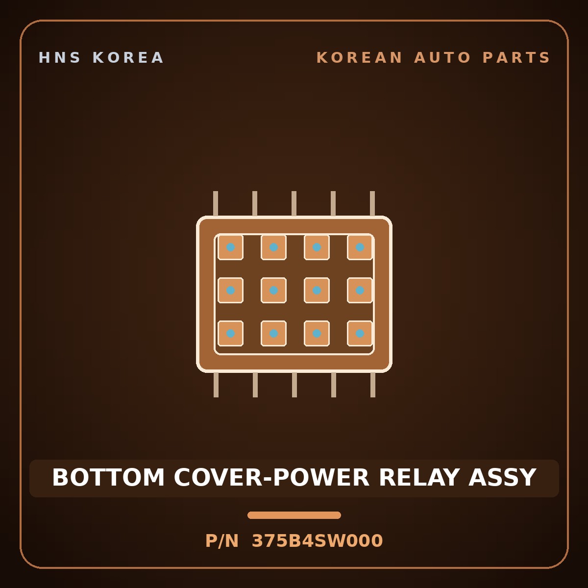 Genuine Mobis BOTTOM COVER-POWER RELAY ASSY 375B4SW000 for PV5 2026 HNS Parts Korea