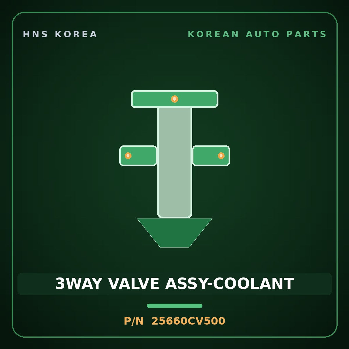 Genuine Mobis 3WAY VALVE ASSY-COOLANT 25660CV500 for EV6 2021 HNS Parts Korea