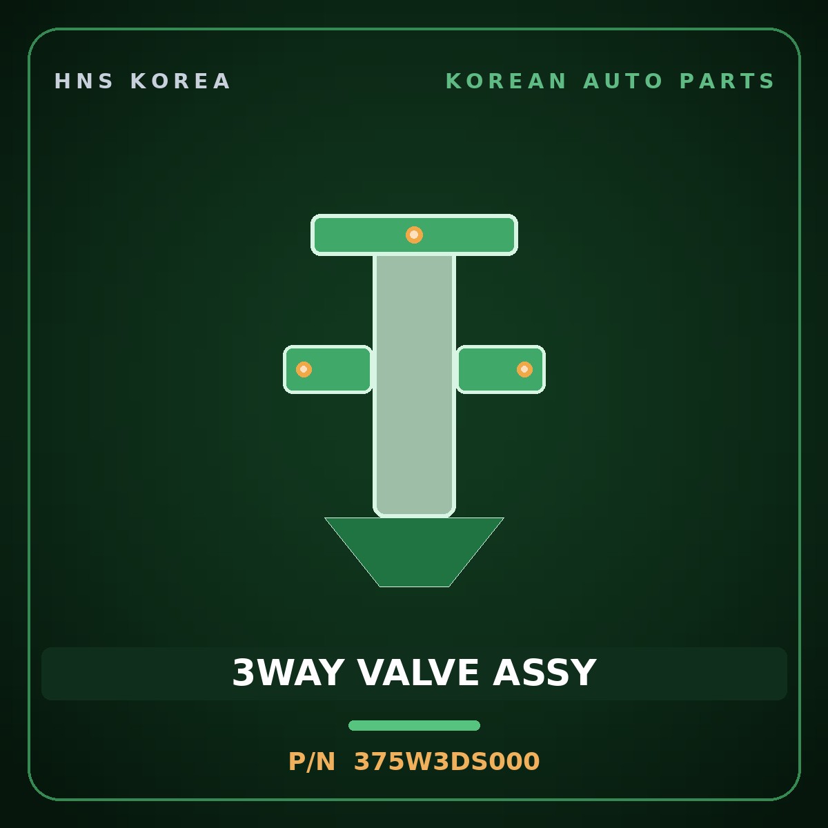 Genuine Mobis 3WAY VALVE ASSY 375W3DS000 for Genesis GV70 2022 HNS Parts Korea