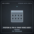 Genuine Mobis PISTON & PIN & SNAP RING ASSY 234104X930 for Carnival 2005 HNS Parts Korea