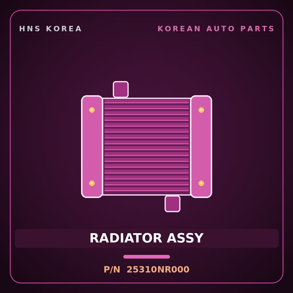 Genuine Mobis RADIATOR ASSY 25310NR000 for Tucson 2026 HNS Parts Korea