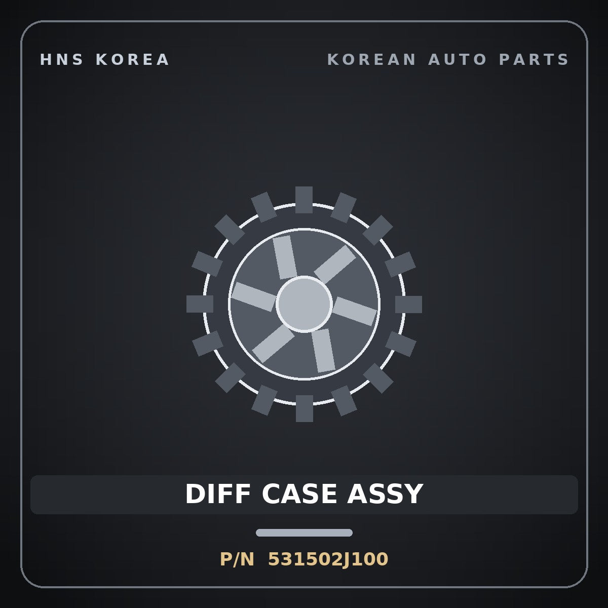 Genuine Mobis DIFF CASE ASSY 531502J100 for Mohave 2007 HNS Parts Korea