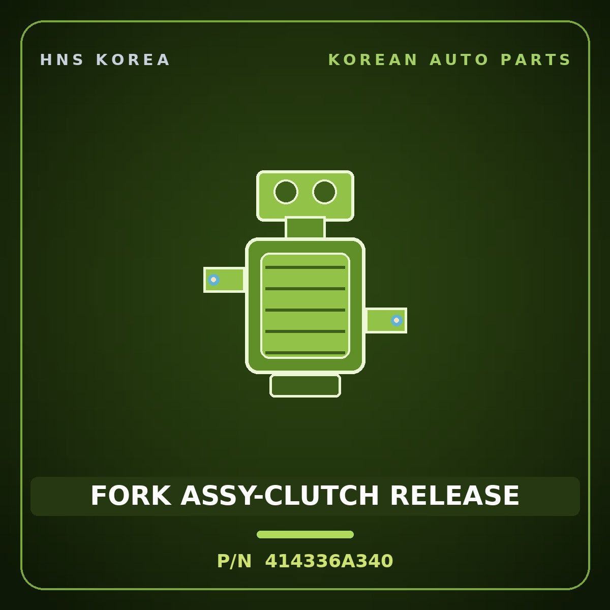 Genuine Mobis FORK ASSY-CLUTCH RELEASE 414336A340 for 5-Ton Truck 1997 HNS Parts Korea