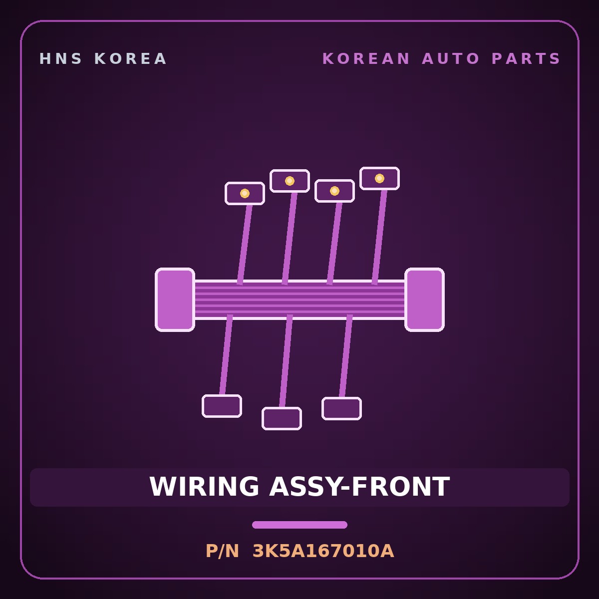 Genuine Mobis WIRING ASSY-FRONT 3K5A167010A for Carnival 1998 HNS Parts Korea
