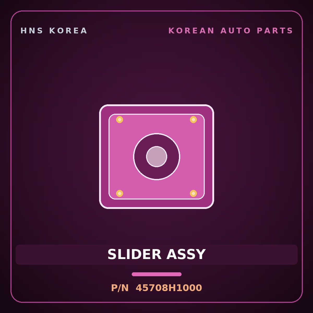 Genuine Mobis SLIDER ASSY 45708H1000 for Terracan 2000 HNS Parts Korea