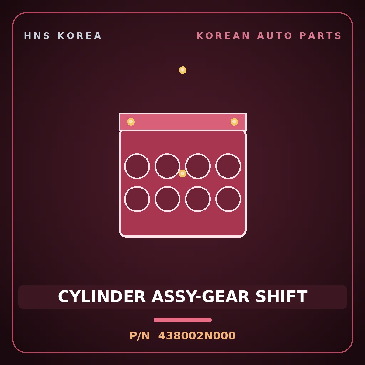 Genuine Mobis CYLINDER ASSY-GEAR SHIFT 438002N000 for Santa Fe 2018 HNS Parts Korea