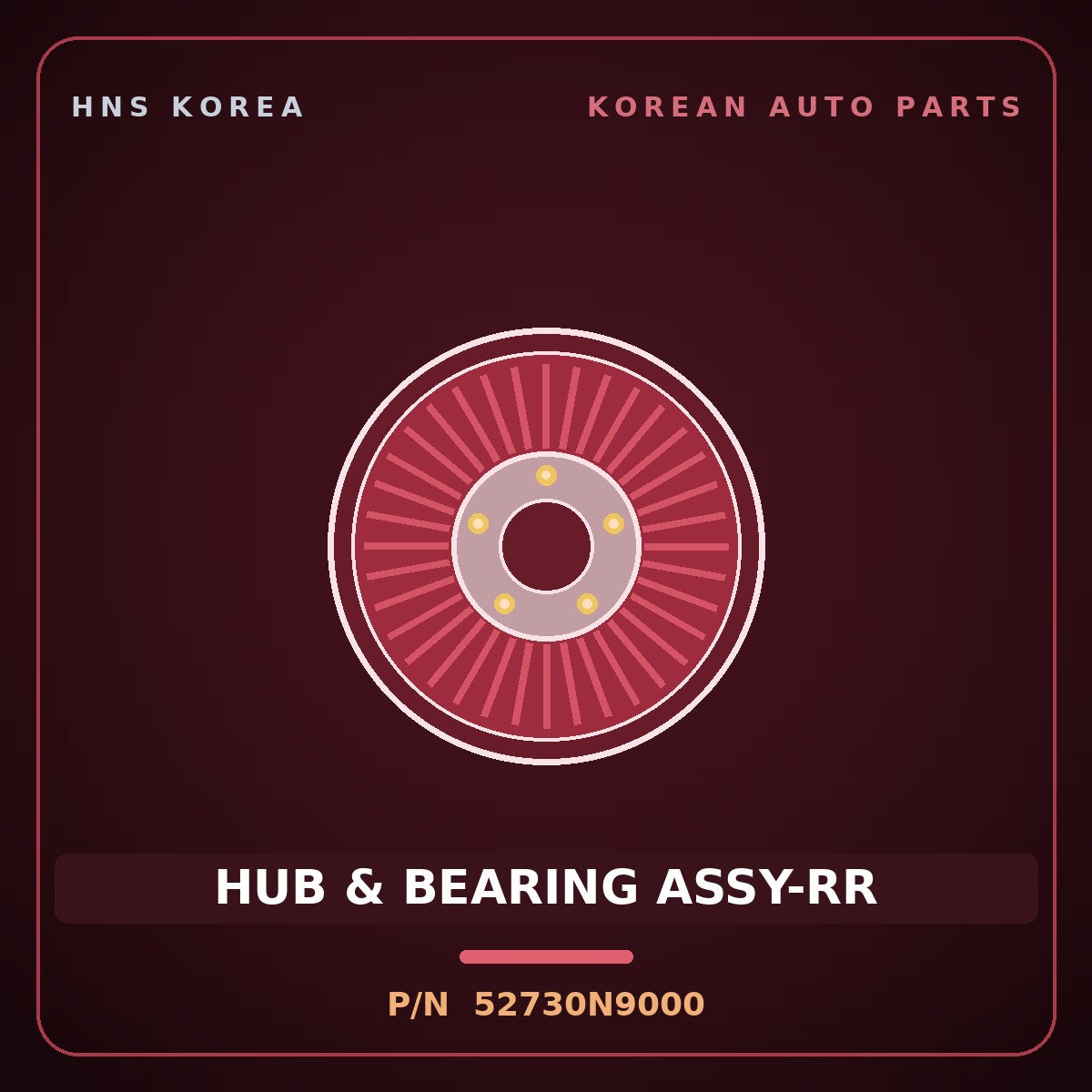 Genuine Mobis HUB & BEARING ASSY-RR 52730N9000 for EV3 2021 HNS Parts Korea