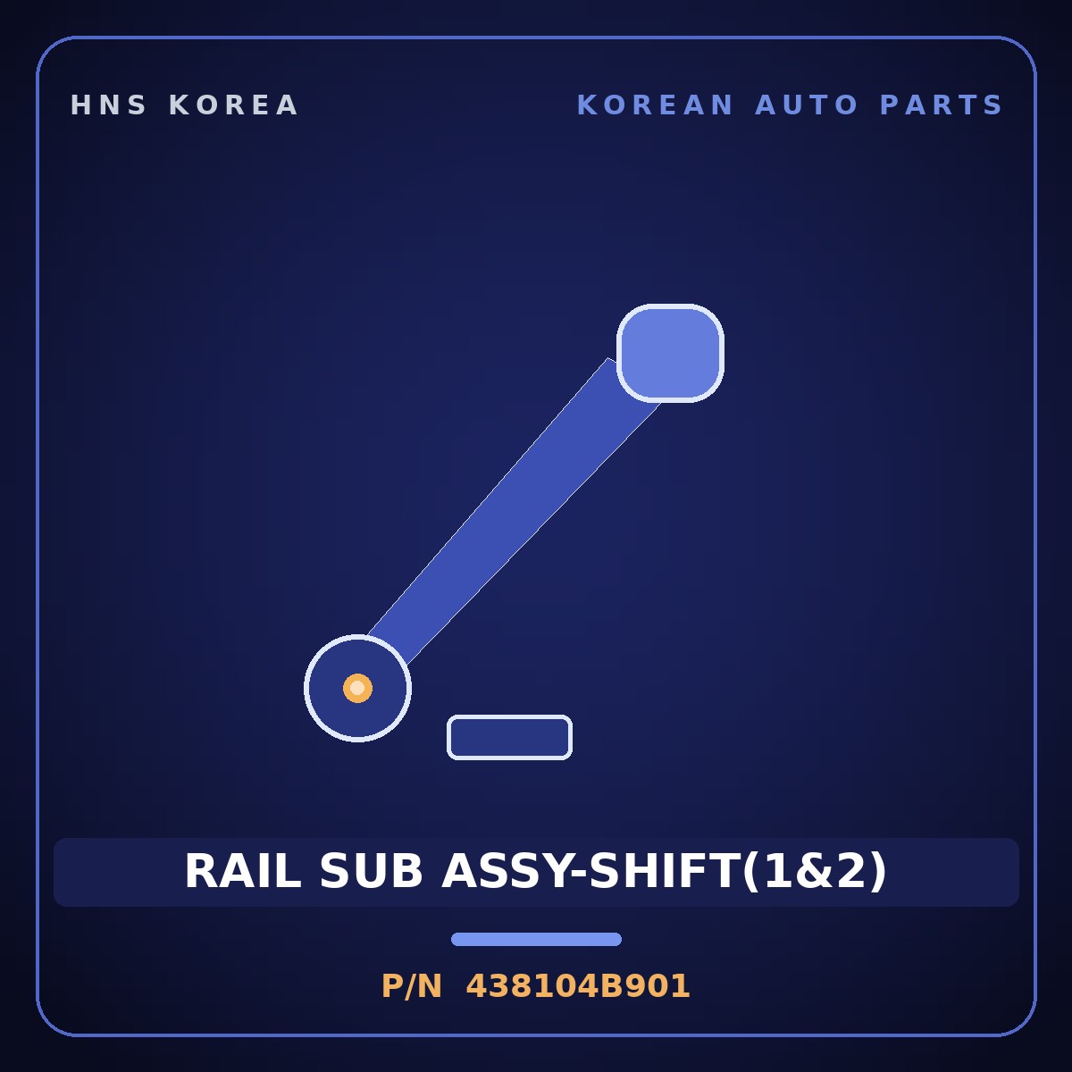 Genuine Mobis RAIL SUB ASSY-SHIFT(1&2) 438104B901 for Galloper 1990 HNS Parts Korea