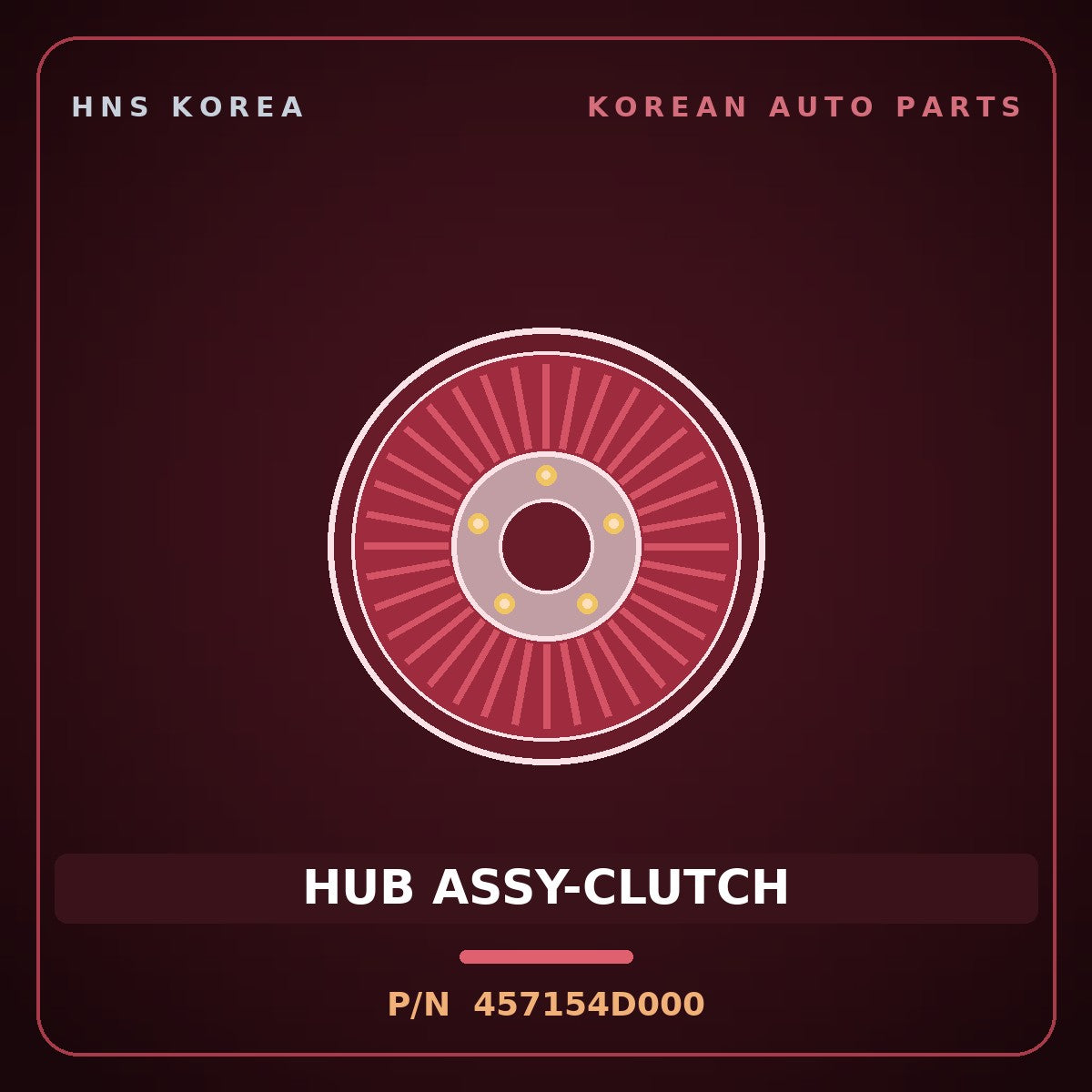Genuine Mobis HUB ASSY-CLUTCH 457154D000 for Bongo 1996 HNS Parts Korea