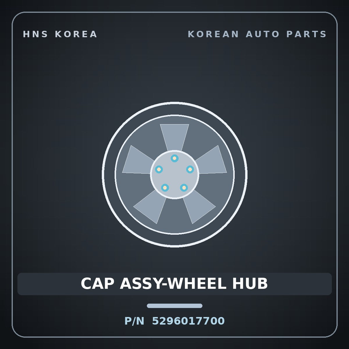 Genuine Mobis CAP ASSY-WHEEL HUB 5296017700 for Lavita 2001 HNS Parts Korea