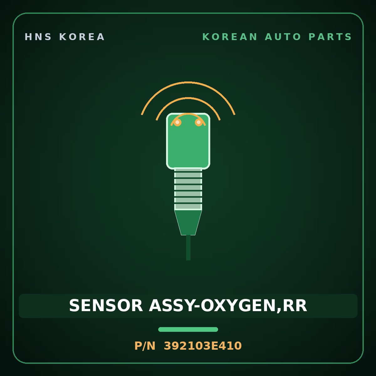 Genuine Mobis SENSOR ASSY-OXYGEN,RR 392103E410 for Santa Fe 2009 HNS Parts Korea