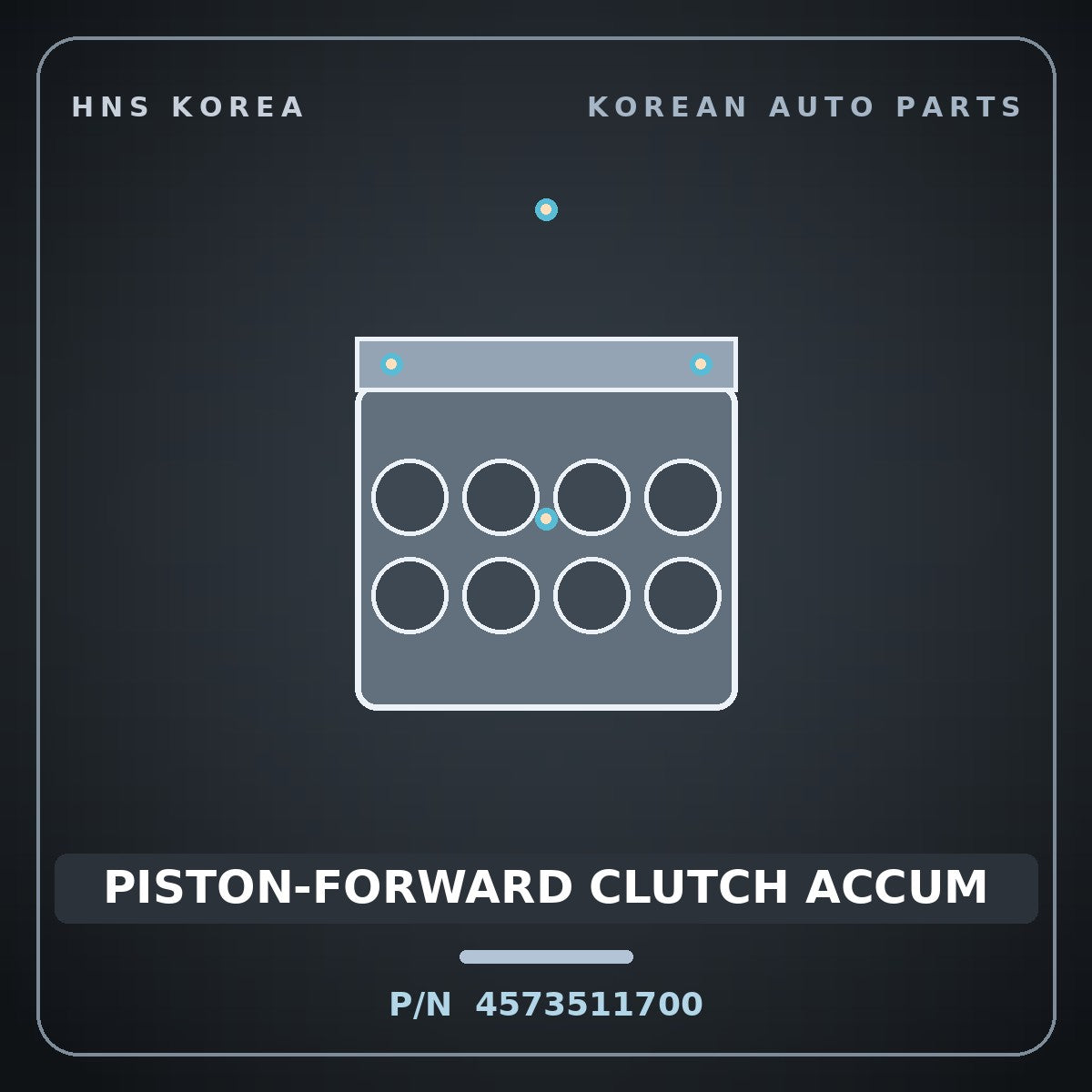 Genuine Mobis PISTON-FORWARD CLUTCH ACCUM 4573511700 for Galloper 1990 HNS Parts Korea