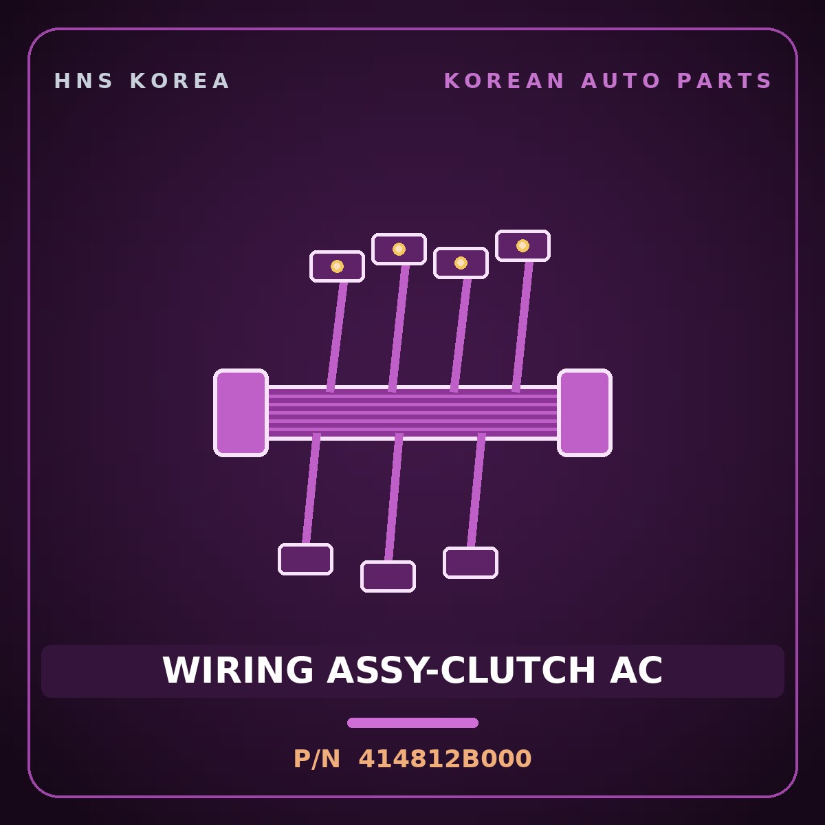 Genuine Mobis WIRING ASSY-CLUTCH AC 414812B000 for Avante 2016 HNS Parts Korea