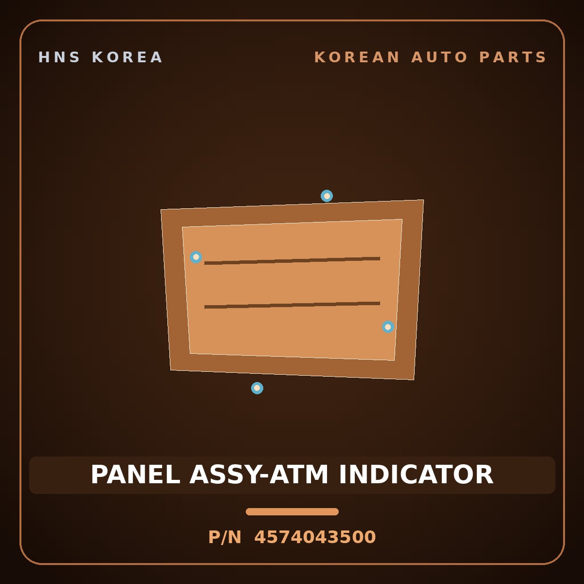 Genuine Mobis PANEL ASSY-ATM INDICATOR 4574043500 for Grace 1995 HNS Parts Korea