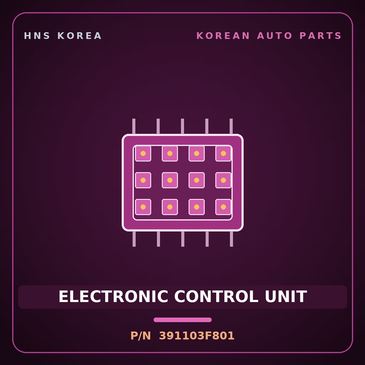 Genuine Mobis ELECTRONIC CONTROL UNIT 391103F801 for Genesis 2007 HNS Parts Korea