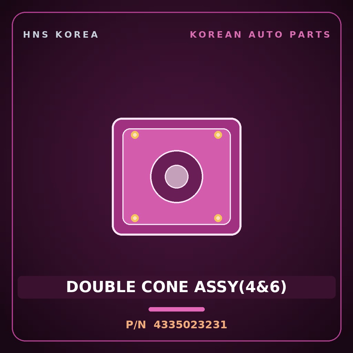 Genuine Mobis DOUBLE CONE ASSY(4&6) 4335023231 for Accent 2000 HNS Parts Korea