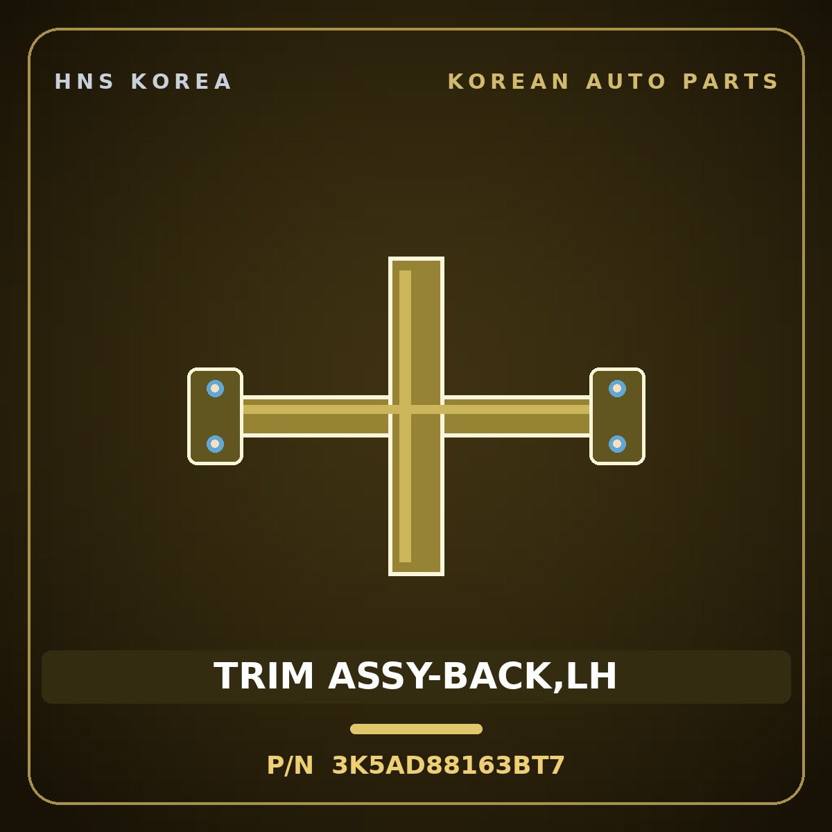 Genuine Mobis TRIM ASSY-BACK,LH 3K5AD88163BT7 for Carnival 1998 HNS Parts Korea