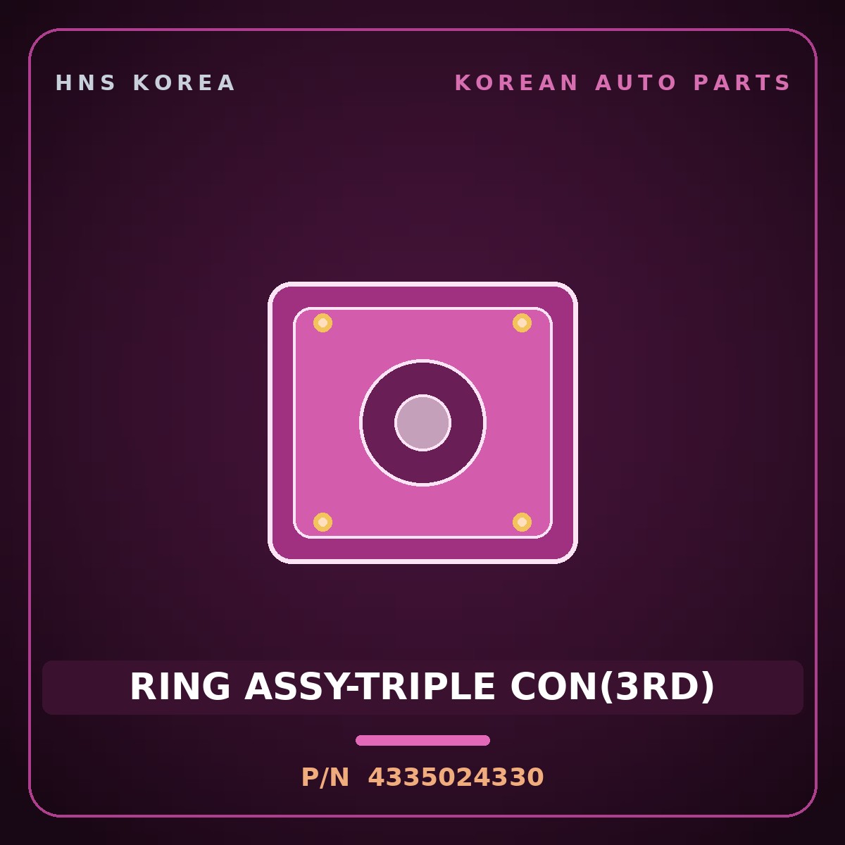 Genuine Mobis RING ASSY-TRIPLE CON(3RD) 4335024330 for Carens 2004 HNS Parts Korea