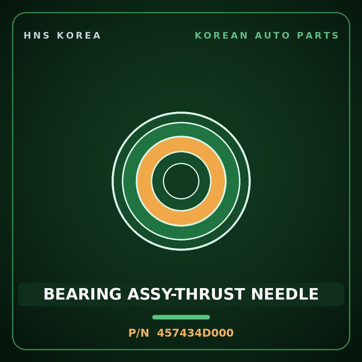 Genuine Mobis BEARING ASSY-THRUST NEEDLE 457434D000 for Bongo 2004 HNS Parts Korea