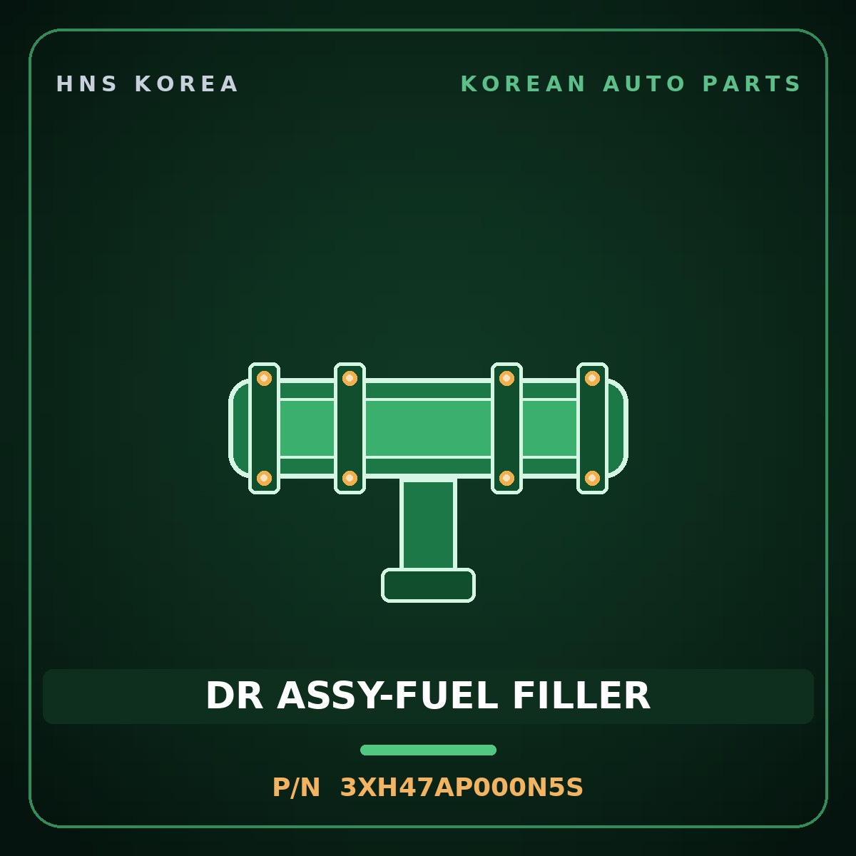 Genuine Mobis DR ASSY-FUEL FILLER 3XH47AP000N5S for Elantra 2011 HNS Parts Korea